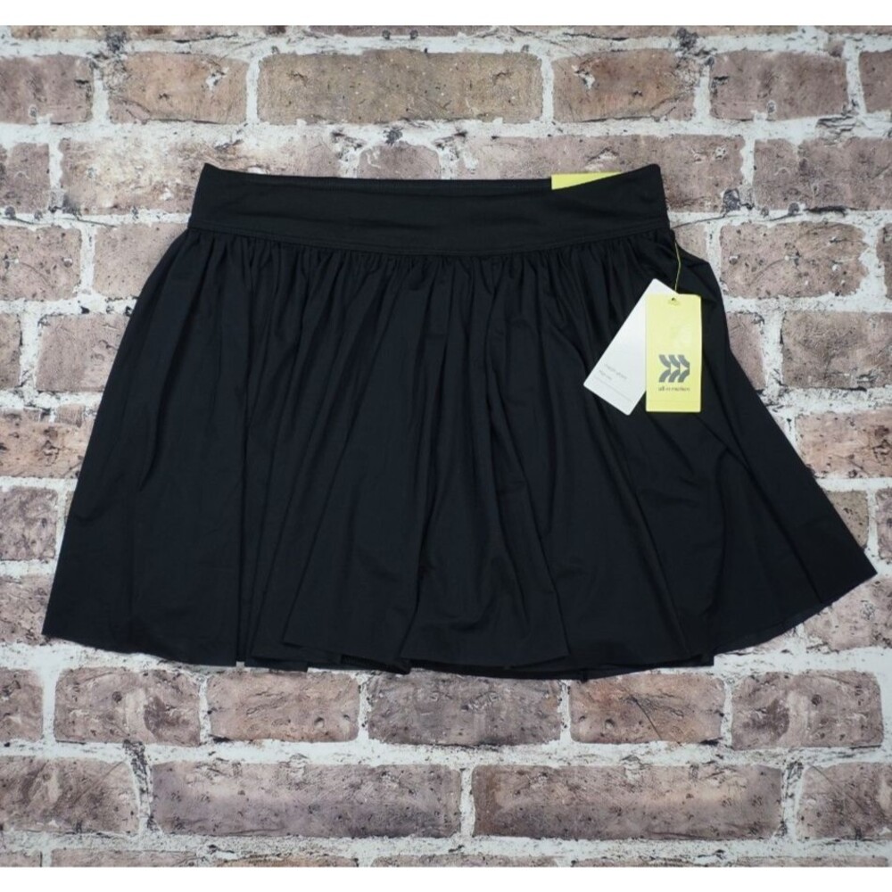 NWT All in Motion High Rise Mesh Athletic Skort Womens Sz M Black
